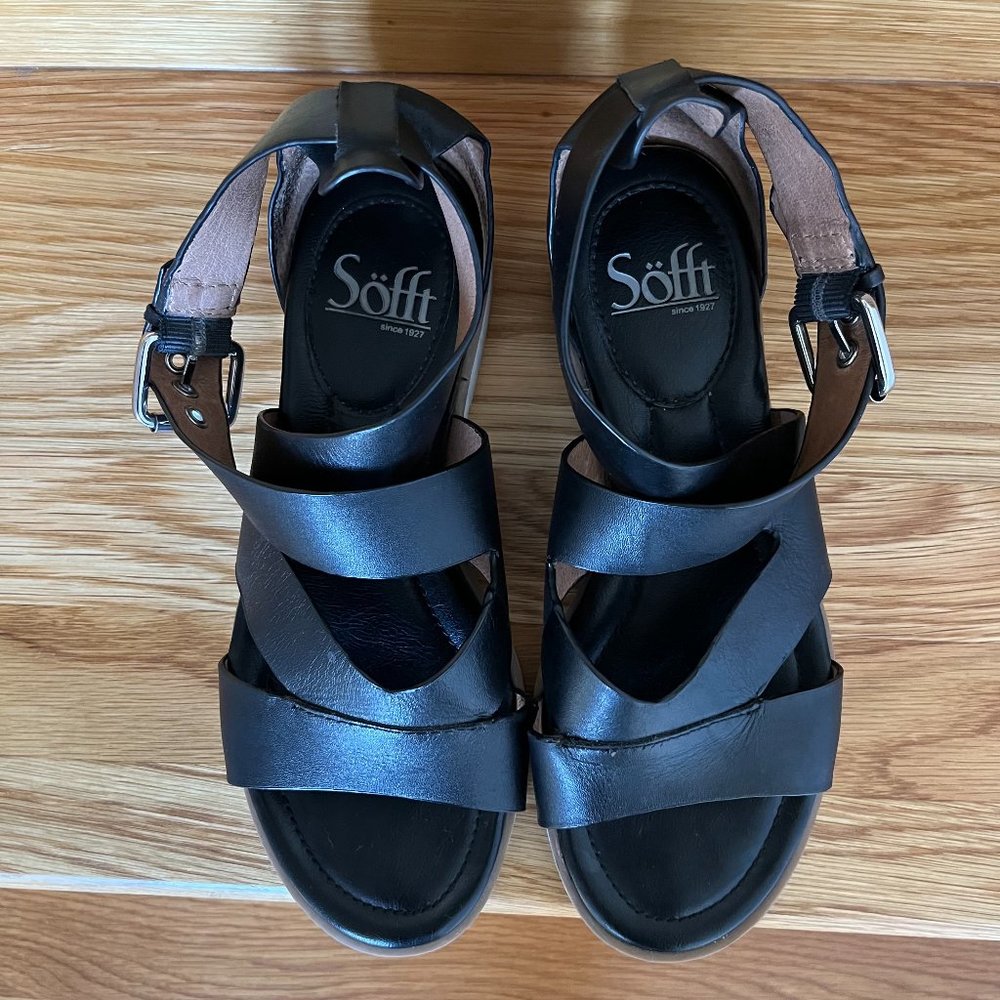 Sofft Mirabelle Black leather sandals